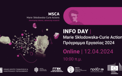 Info Day για Marie Skłodowska-Curie Actions του Ορίζοντα Ευρώπη: Πρόγραμμα Εργασίας 2024
