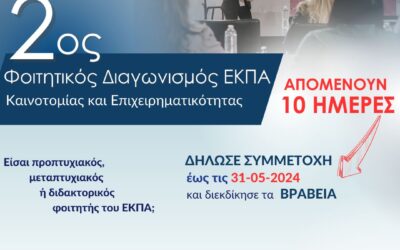 Κέντρο Αρχιμήδης: 2ος Φοιτητικός Διαγωνισμός Καινοτομίας & Επιχειρηματικότητας του ΕΚΠΑ